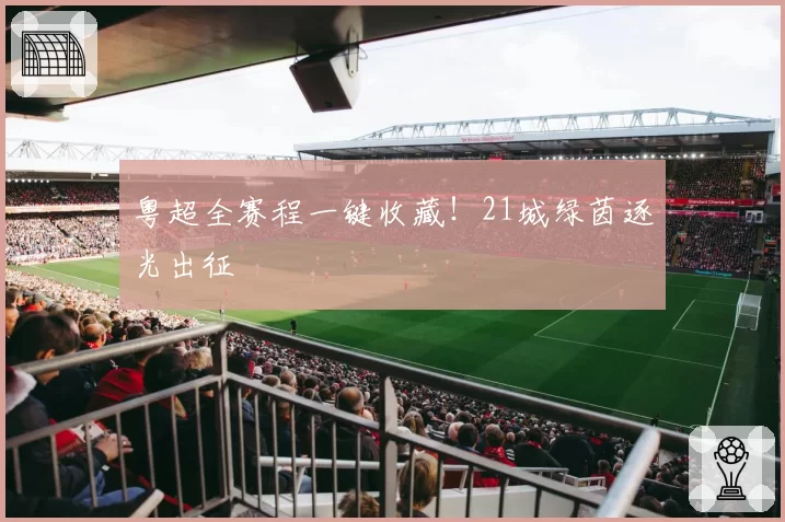 粤超全赛程一键收藏!21城绿茵逐光出征
